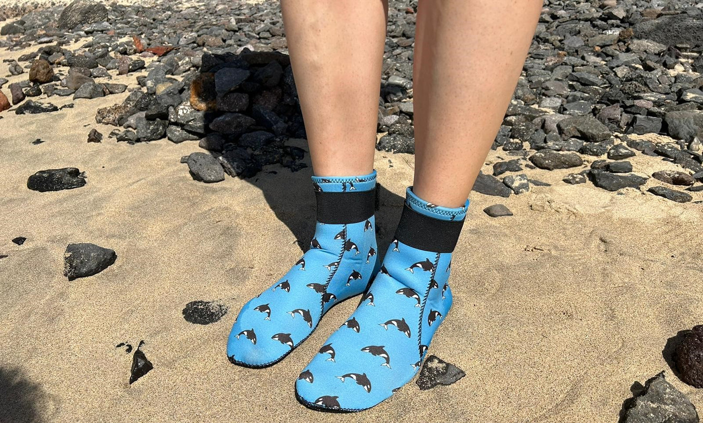 Neoprene wild swimming socks: Orca