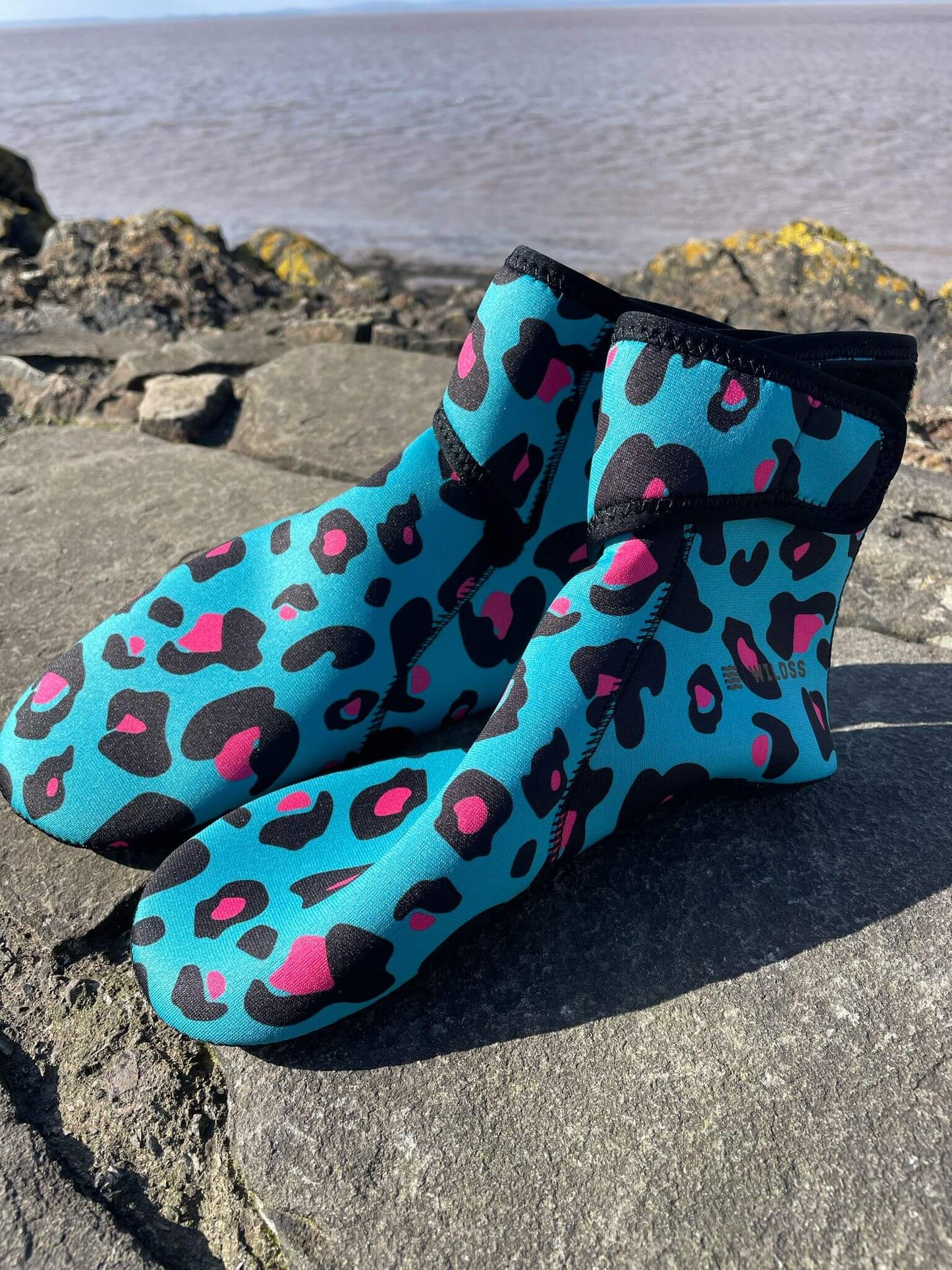 YULEX EasyOff™ Swimming Socks; Leopard