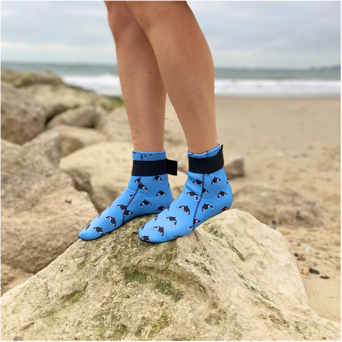 Neoprene wild swimming socks: Orca